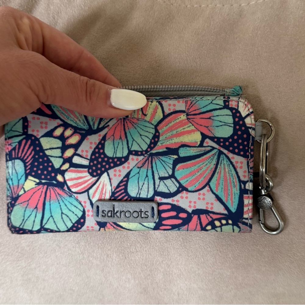 Sakroots Vibrant Butterfly Pattern Pouch